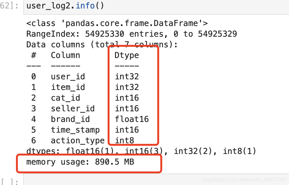python數據分析之DataFrame內存優化