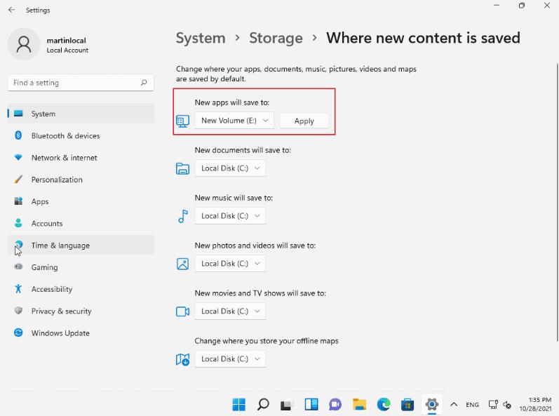 Win11如何更改默認保存位置？Win11默認保存位置更改方法