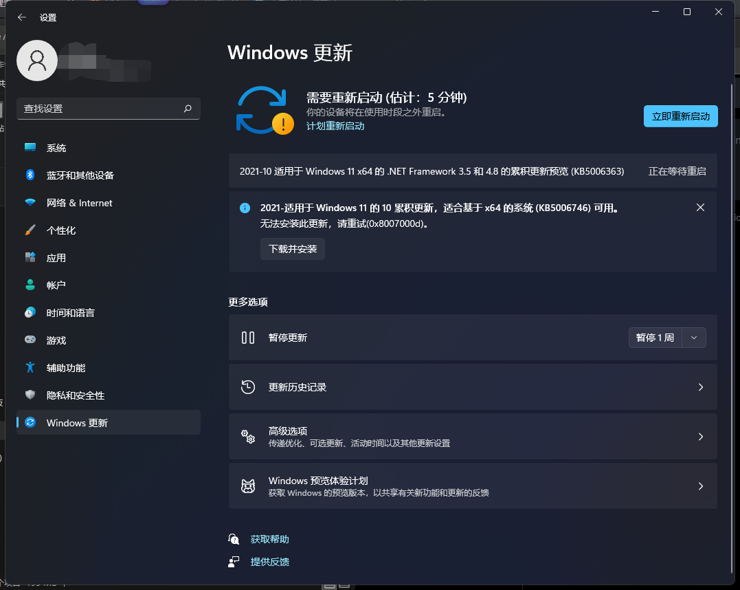 Win11更新失敗錯誤代碼0x8007000d怎么辦？