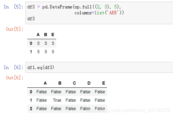 Python數據分析之pandas比較操作