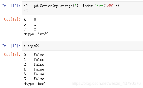 Python數據分析之pandas比較操作