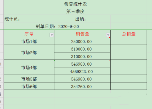 WPS怎么設置表格的不規則單元格求和？