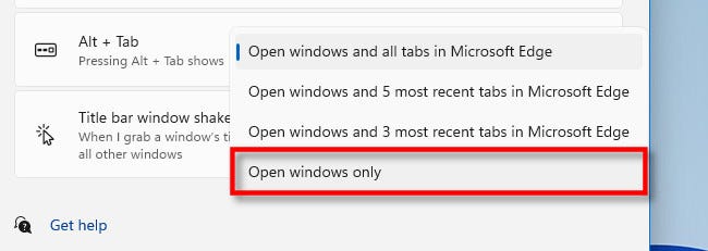 怎么阻止Windows11在Alt+Tab中顯示邊緣選項卡？