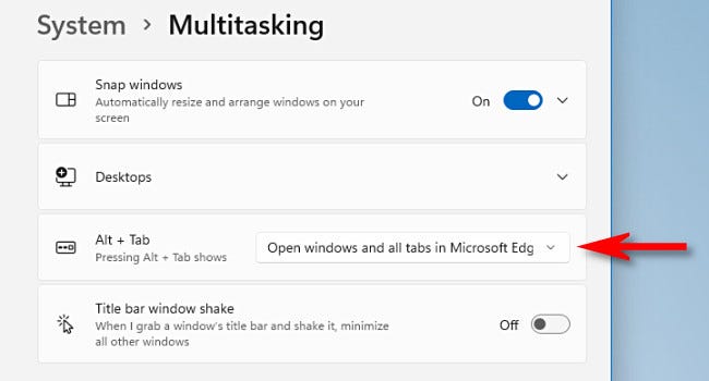 怎么阻止Windows11在Alt+Tab中顯示邊緣選項卡？
