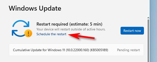 怎么在Windows 11上為Windows更新安排重新啟動？