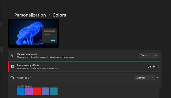 Window11如何禁用透明任務欄？Win11停用透明度效果教程