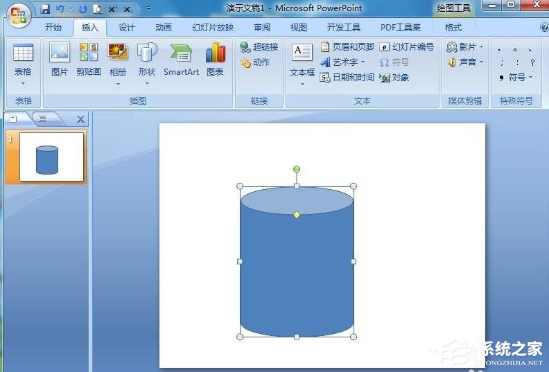 PPT怎么制作圓柱？PPT制作漸變色立體圓柱的方法