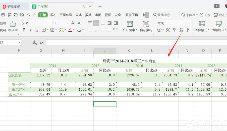 wps表格怎么設置僅套用表格樣式？