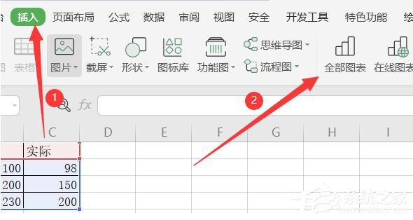 wps表格中怎么轉換柱形圖？wps表格轉換柱形圖的方法