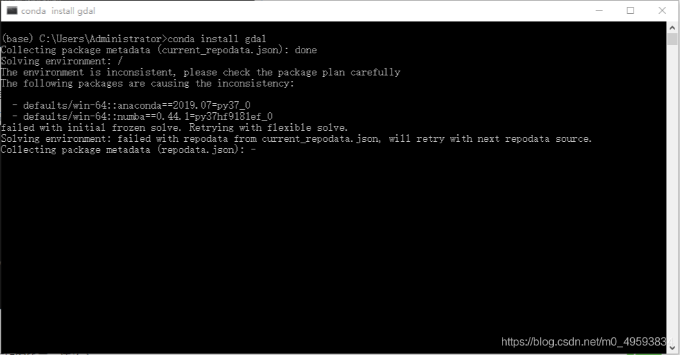 Python中Anaconda3 安裝gdal庫的方法