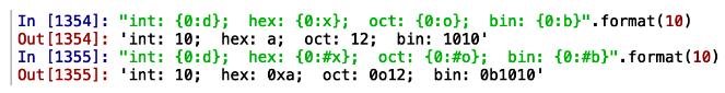 python 實現format進制轉換與刪除進制前綴