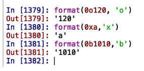 python 實現format進制轉換與刪除進制前綴