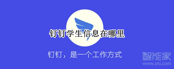 釘釘學生信息在哪里