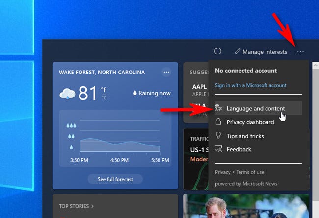 怎么恢復Windows10 21H1的任務欄天氣小部件？