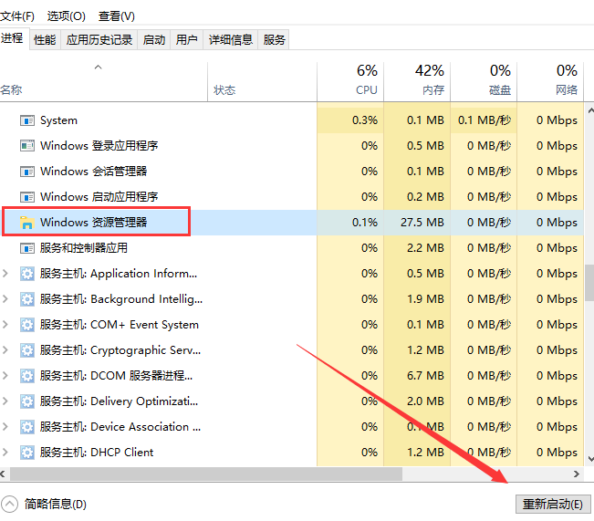 Win10 20H2系統怎么重啟資源管理器？
