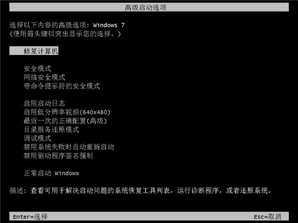 Win7開不了機按f8沒用怎么解決？