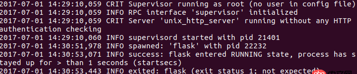 python - supervisor啟動程序報錯，ERROR (spawn error)，如何查看報錯具體信息