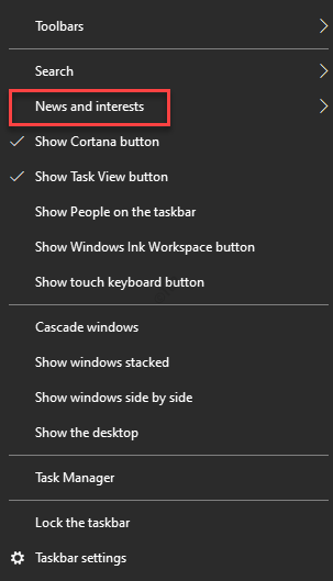 Win10的新聞和興趣功能里怎么取消隱藏特定的圖標？