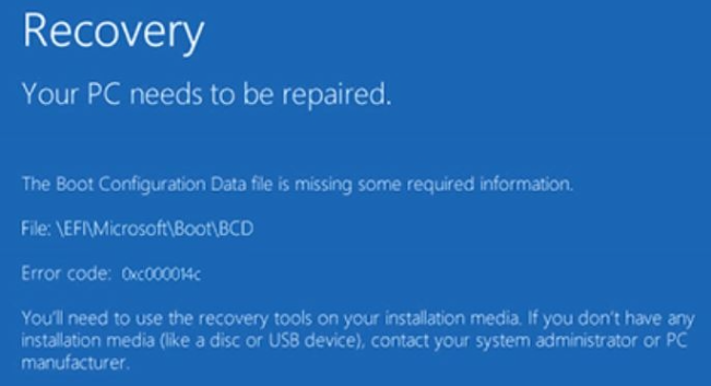 Win10電腦卡機遇到藍屏代碼0xc000014c應該怎么辦？
