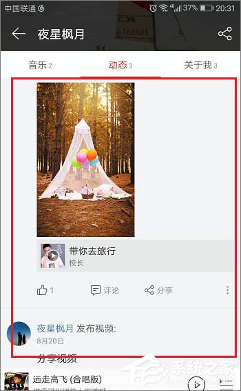 網易云音樂怎么查看自己發布的動態？