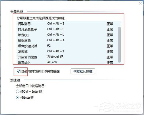 如何解決QQ熱鍵沖突的問題？