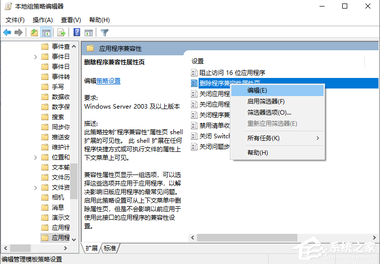 Win10專業版兼容性選項不見了要怎么解決？