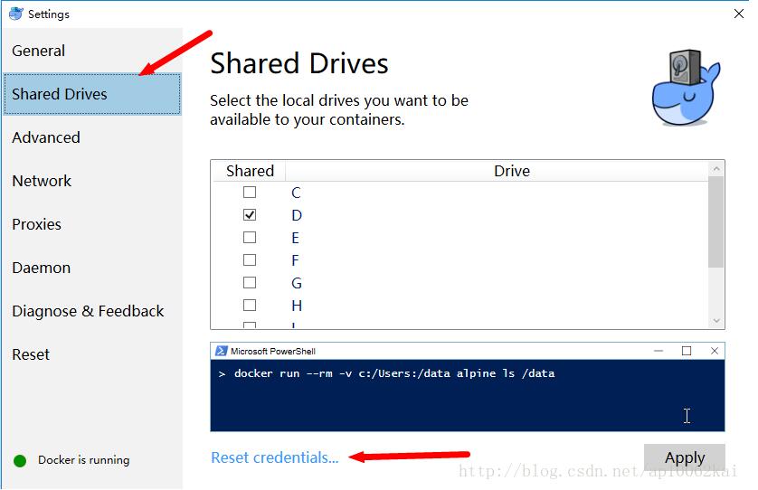 docker windows10 共享目錄掛載失敗的解決方案