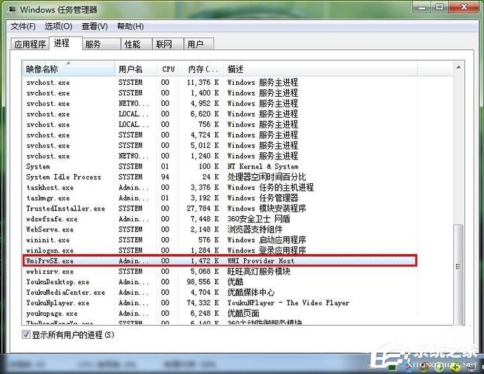 Win7系統wmiprvse.exe占用cpu高如何禁用？