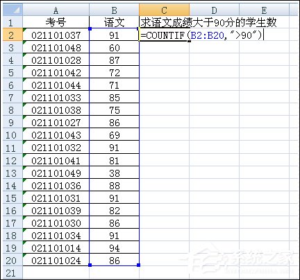 Excel表格COUNTIF函數的使用方法