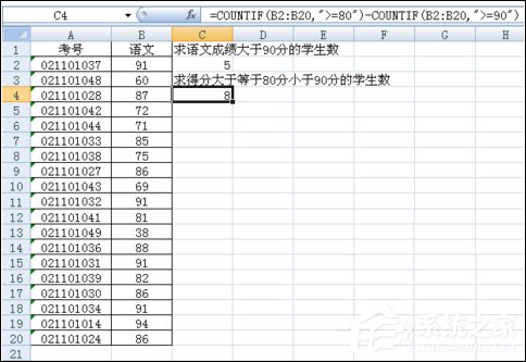 Excel表格COUNTIF函數的使用方法