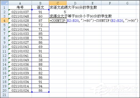 Excel表格COUNTIF函數的使用方法
