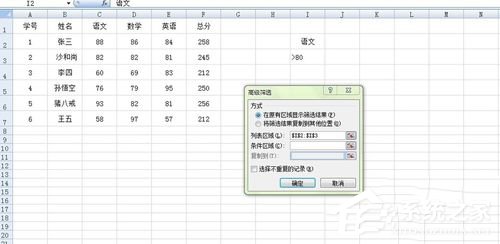 Excel高級篩選的方法