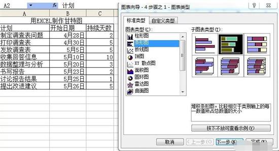 Excel怎么制作完整的甘特圖 制作完整的甘特圖方法介紹