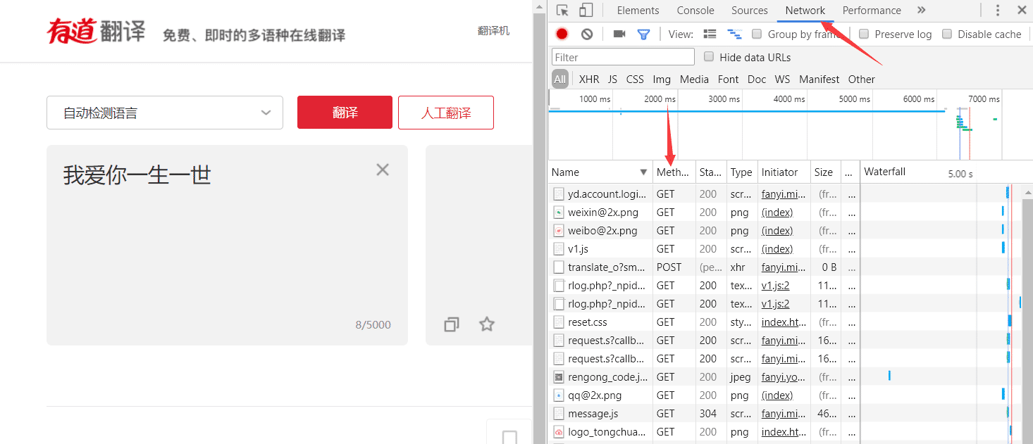 基于python爬取有道翻譯過程圖解