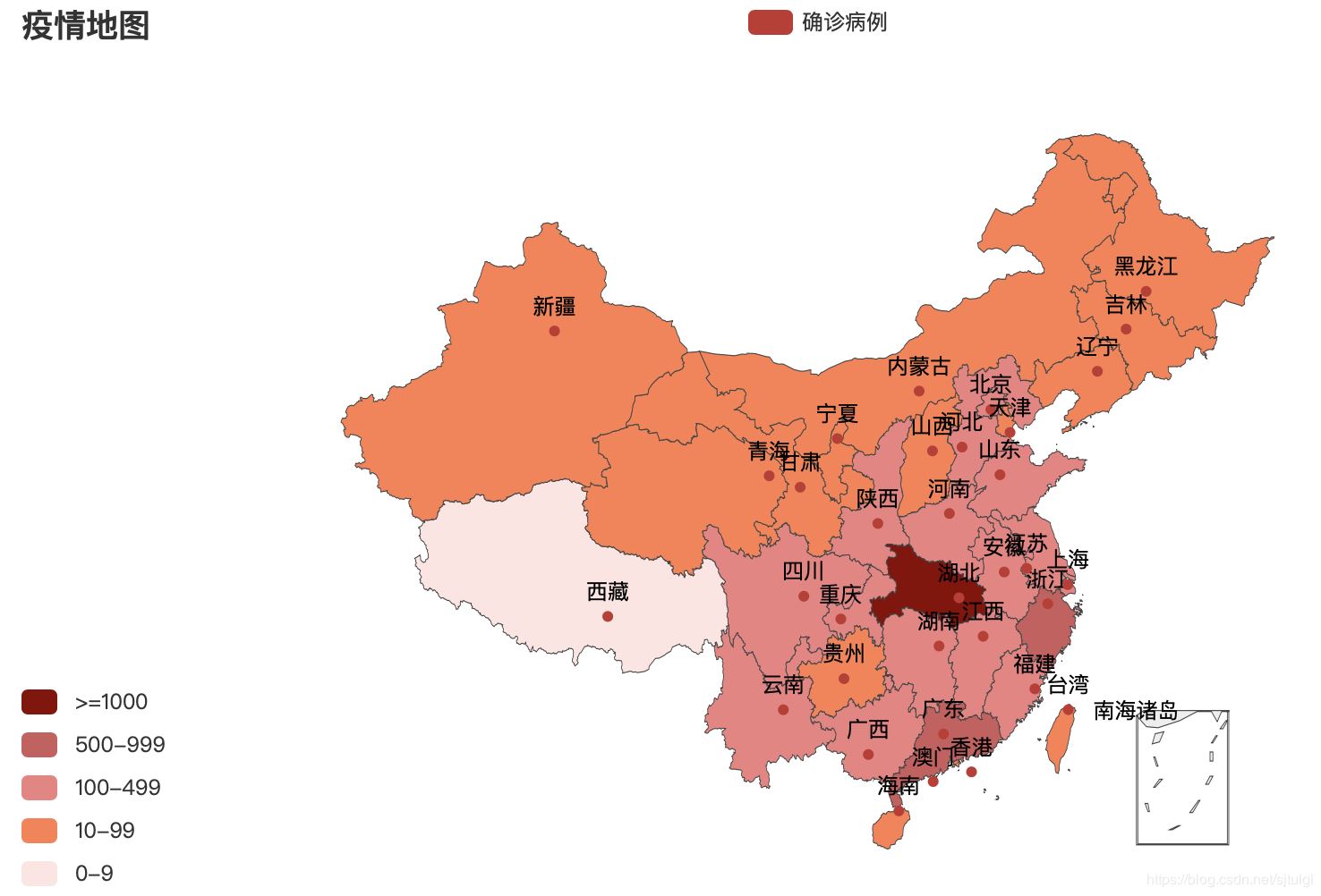 python使用pyecharts庫畫地圖數據可視化的實現