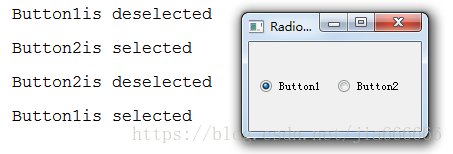 python GUI庫圖形界面開發之PyQt5單選按鈕控件QRadioButton詳細使用方法與實例
