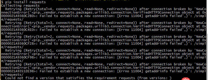 python - pip  install出現下面圖中的報錯  什么原因？