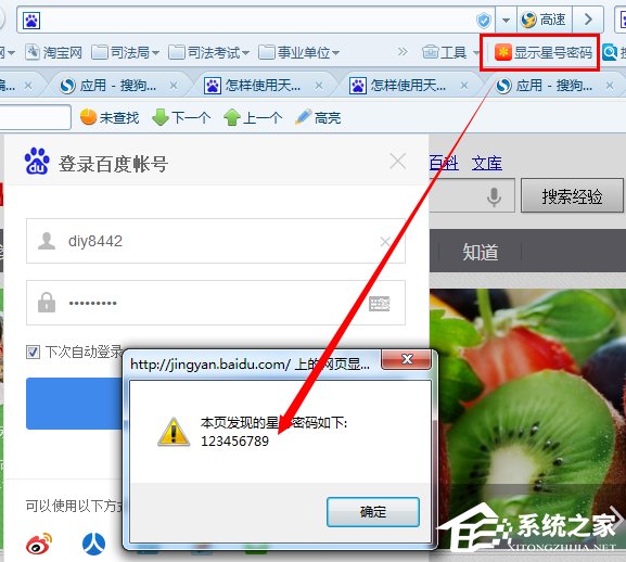 Windows7如何查看網頁星號密碼？