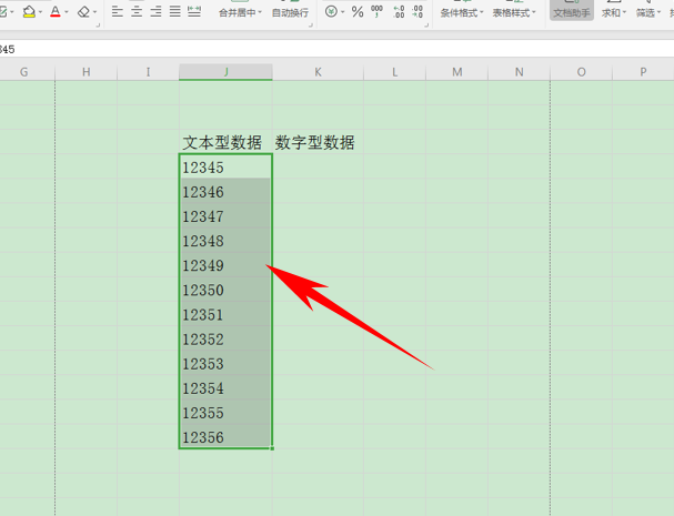 WPS中Excel文本型數字怎么轉換為數值型數字