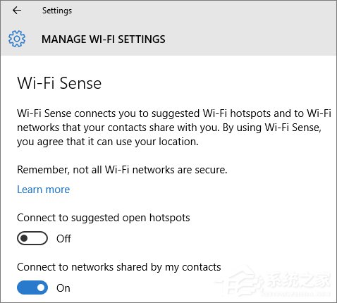 Wi-Fi Sense是什么？Win10系統下的Wi-Fi Sense安全嗎？