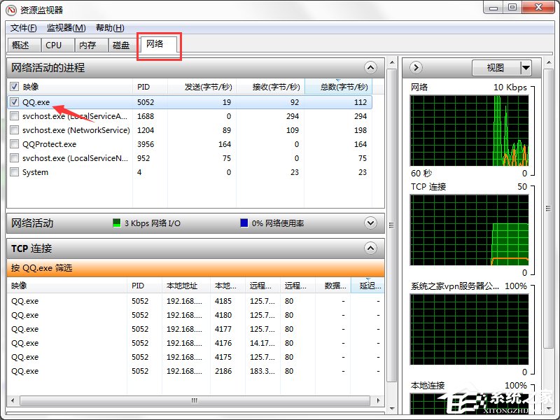 在Win7系統中怎么查看QQ好友IP地址？