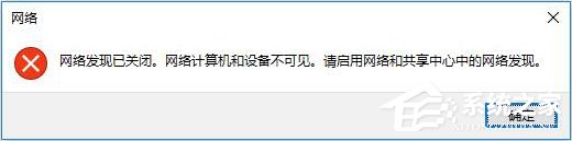 Win10突然跳出提示“網絡發現已關閉”怎么辦？