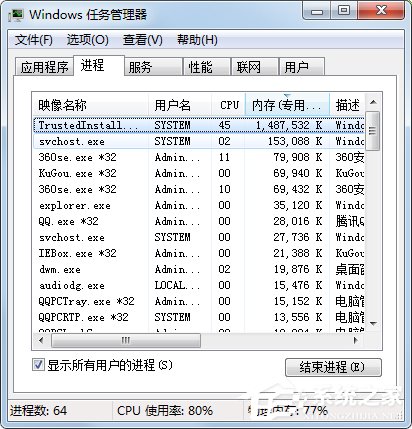 Win7系統Trustedinstaller.exe占用最高怎么解決？