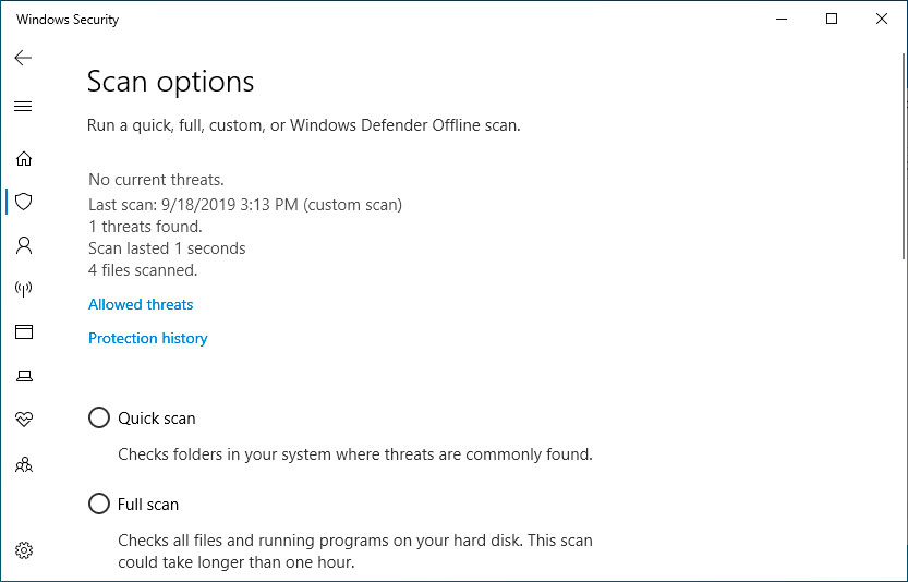 Win10怎么使用Windows Defender掃描文件夾中的惡意軟件？