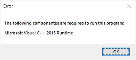 Win10電腦運行程序缺少Microsoft Visual C++ 2015 Runtime怎么辦？