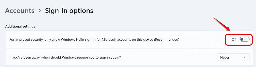 怎么在沒有Hello PIN或密碼的情況下登錄Windows 11？