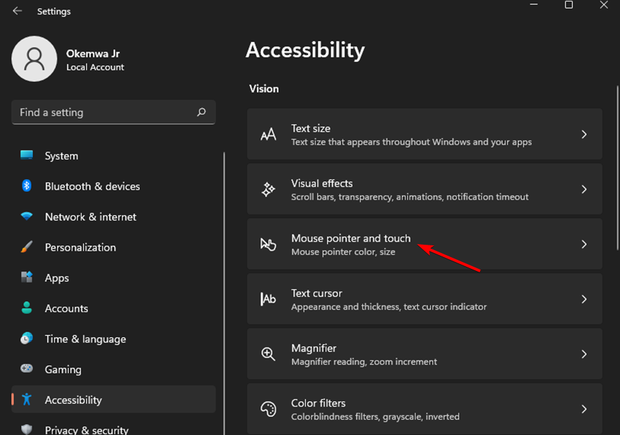 如何在Windows 11中將光標更改為暗模式？