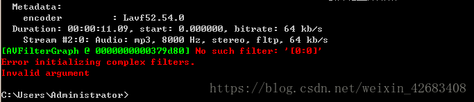 解決java執行cmd命令調用ffmpeg報錯Concat error - No such filter 