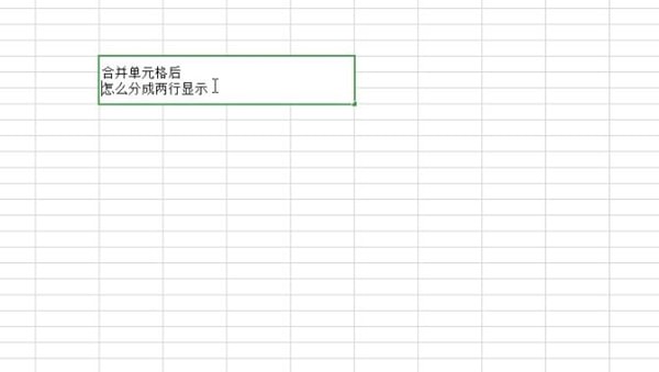 EXCEL中合并單元格后分成兩行具體操作流程
