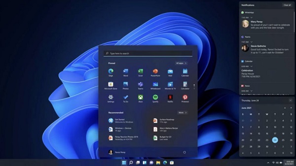 win11正式發布 全新的居中菜單 去除了動態磁貼